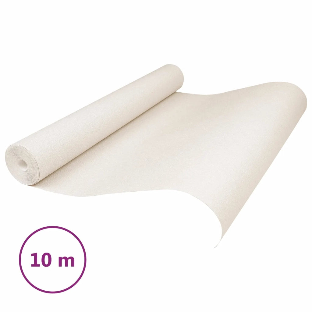 Carta da parati Solida 3D Crema 10 x 0,53 m Tessuto Non Tessuto