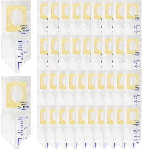 Uriniezak 120 pezzi - 100 ml - Urinezak portatile - Borsa rosa con superficie adesiva - Protezione contro le urticazioni - Adatto per bambini - Materiale di alta qualità - Impermeabile