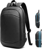 Zaino Portatile per Ufficio e Università Zaino per Laptop 15,6 Pollici Impermeabile e Leggero Zaino da Viaggio e Trasporto a Mano con Chiusura e Cerniera Zaino per Viaggi di Lavoro e Studenti Zaino in Pelle Sintetica Nero