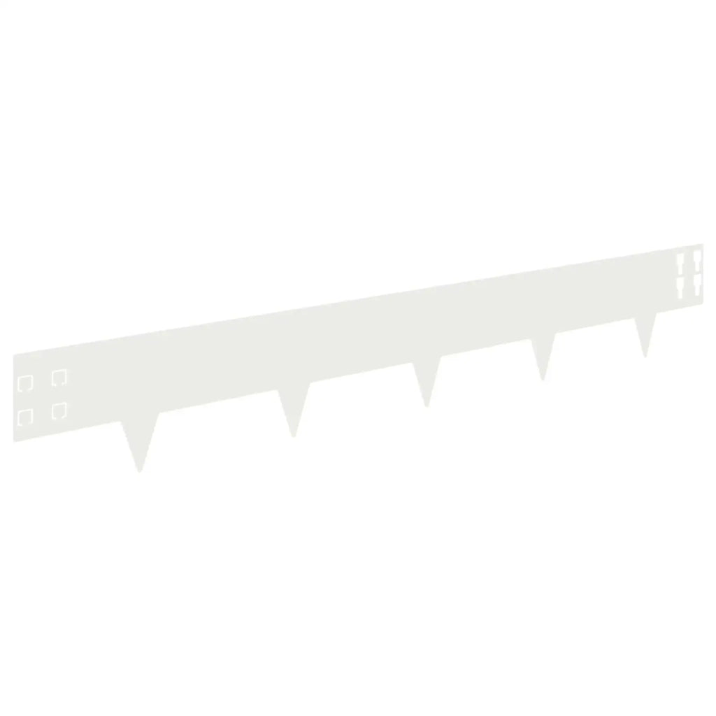 Bordura per Prato 30 pcs 100 x 15 cm Acciaio Bianco 8008552