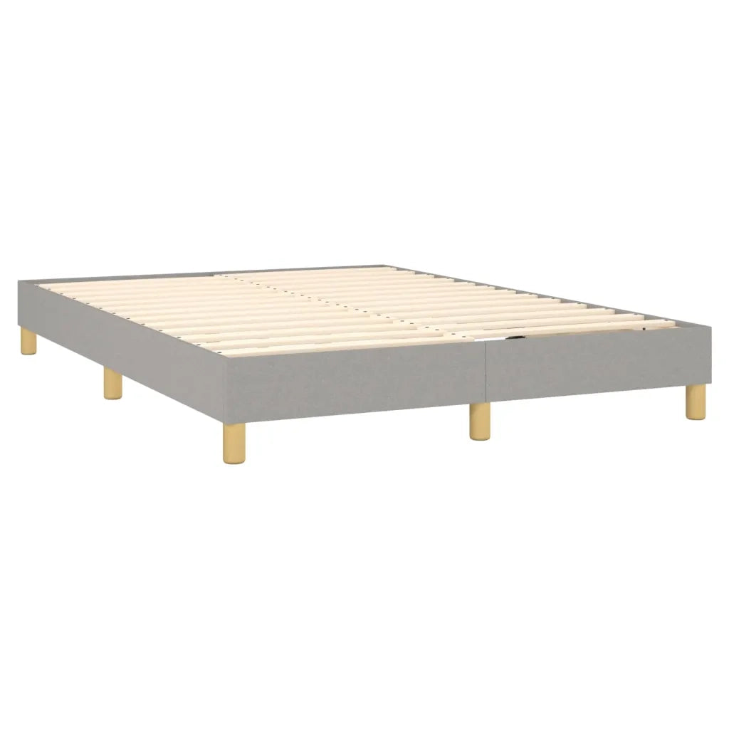 Letto a Molle Materasso e LED Grigio Chiaro 140x200 cm Tessuto 3134037