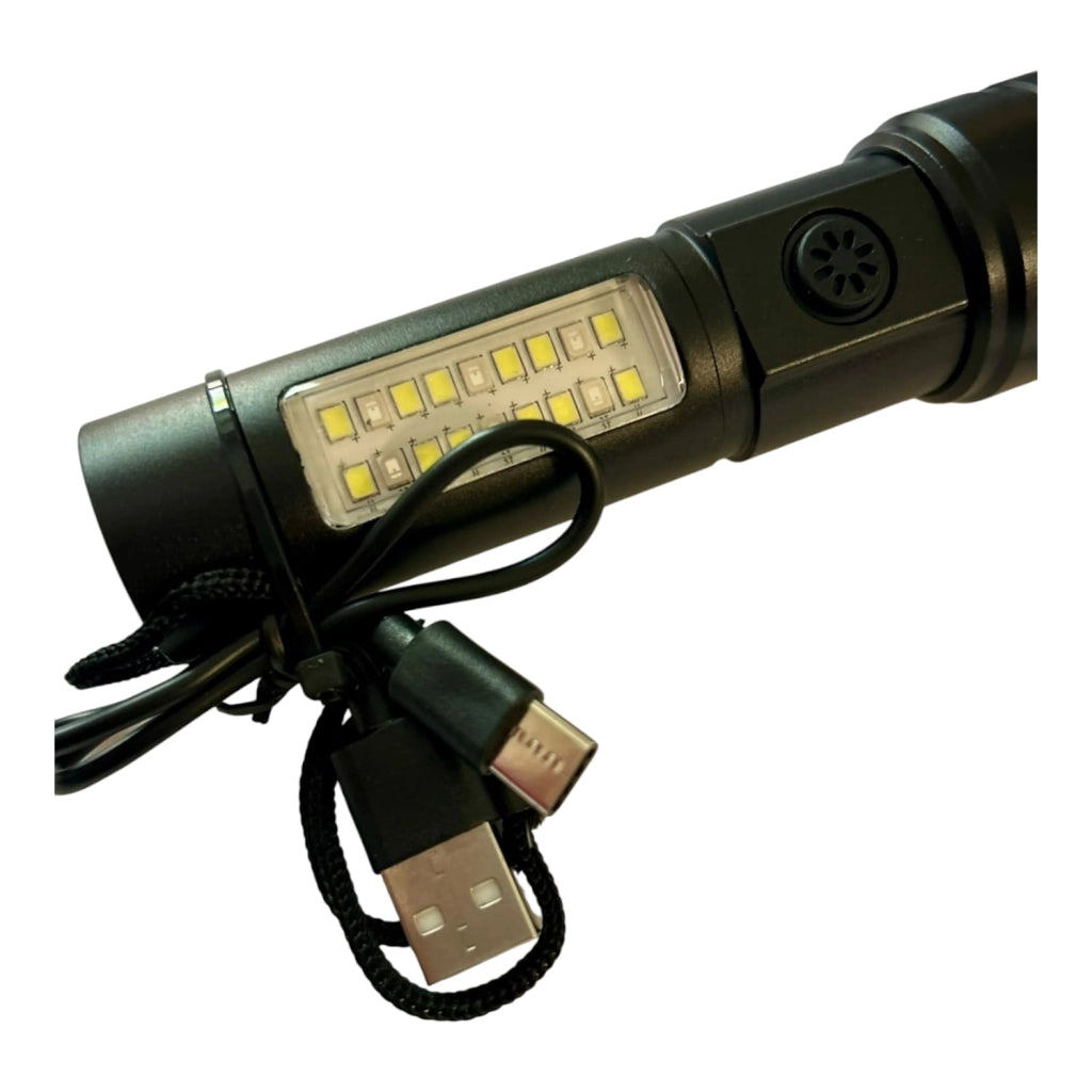 Torcia Unico Model Guida alle Funzioni di Zoom e Illuminazione Laterale Rossa
