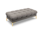 Cosmopolitan Design - Panca "Bali" 2 posti in velluto grigio chiaro 