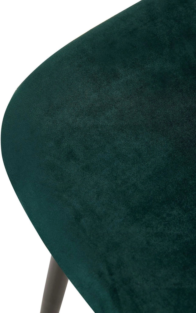 Sedia Giverny con cuciture decorative Velluto,verde