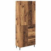 Credenza 2 pz | Madia | Buffet da pranzo | Armadio da pranzo Legno vecchio Legno Stratificato e Vetro