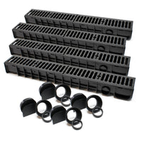 Canale di scolo 4x1m con griglia per scarico acqua 25t Canaletta di drenaggio