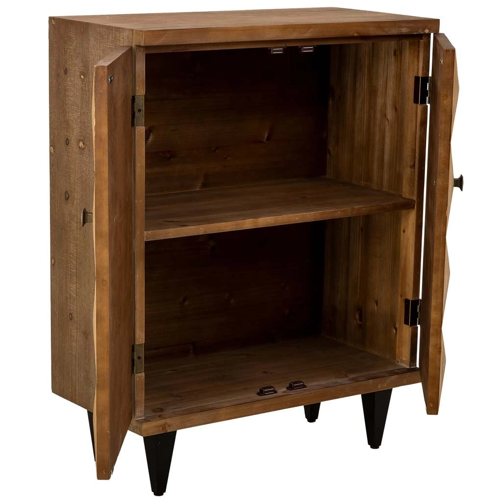 Mobile da ingresso in legno con 2 ante marroni 74x38x96h cm