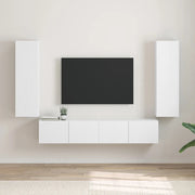 Mobile TV da parete 2 pz-Set di 2 Mobile TV a Muro-Credenza TV Bianco 30 x 31 x 100 cm