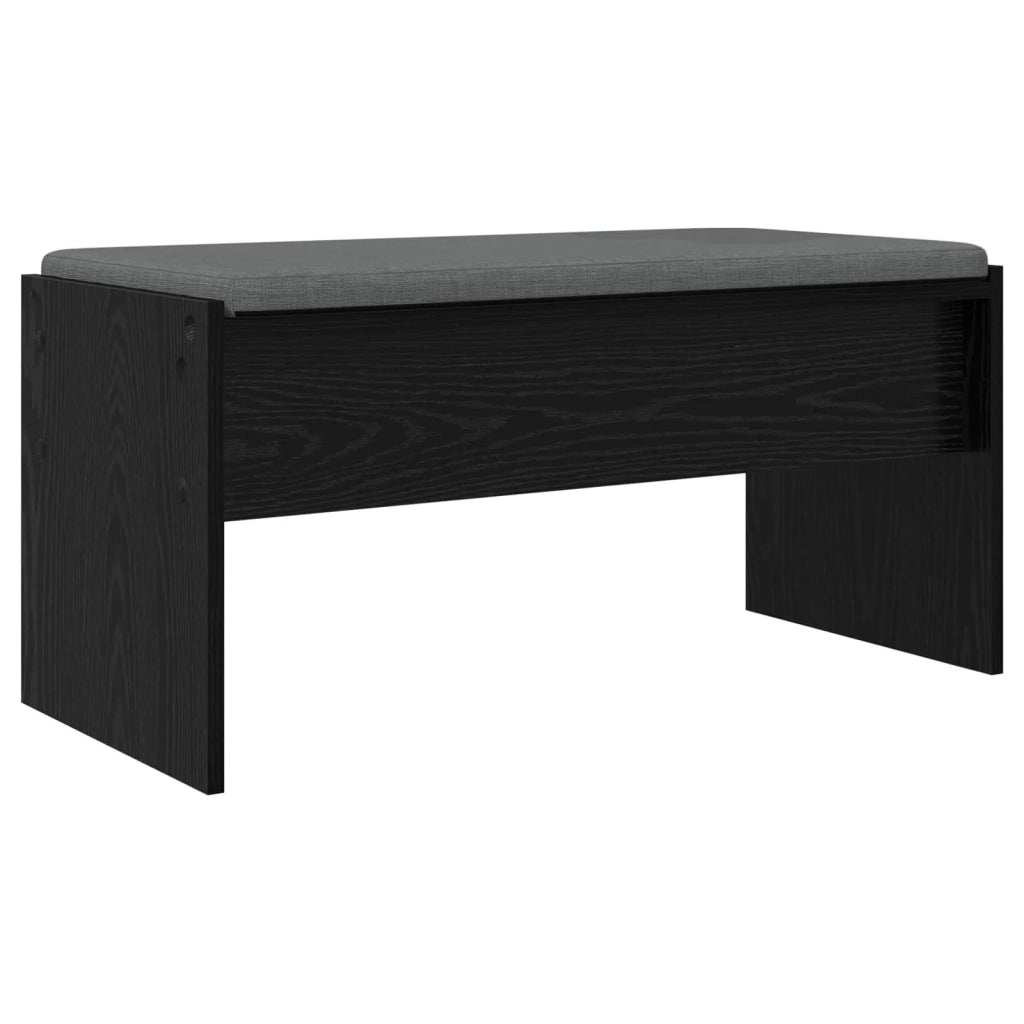 Panca per ingresso con cuscino Rovere Nero 83 x 38 x 40 cm 891553