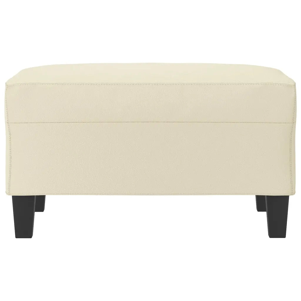 Poggiapiedi Crema 70x55x41 cm in Similpelle