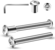 Viti di unione 10 pezzi - M6 x 65mm - Viti per mobili - Viti a protezione di rivestimento - Viti per cassetti - Acciaio inossidabile A2 - Robusti e resistenti alla corrosione