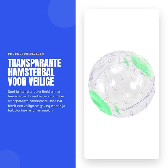 Hamsteroefenbal 16 cm - Bal trasparente - Accessori per hamster - Duraturo - Sicuro e Robusto - Ballo per hamster