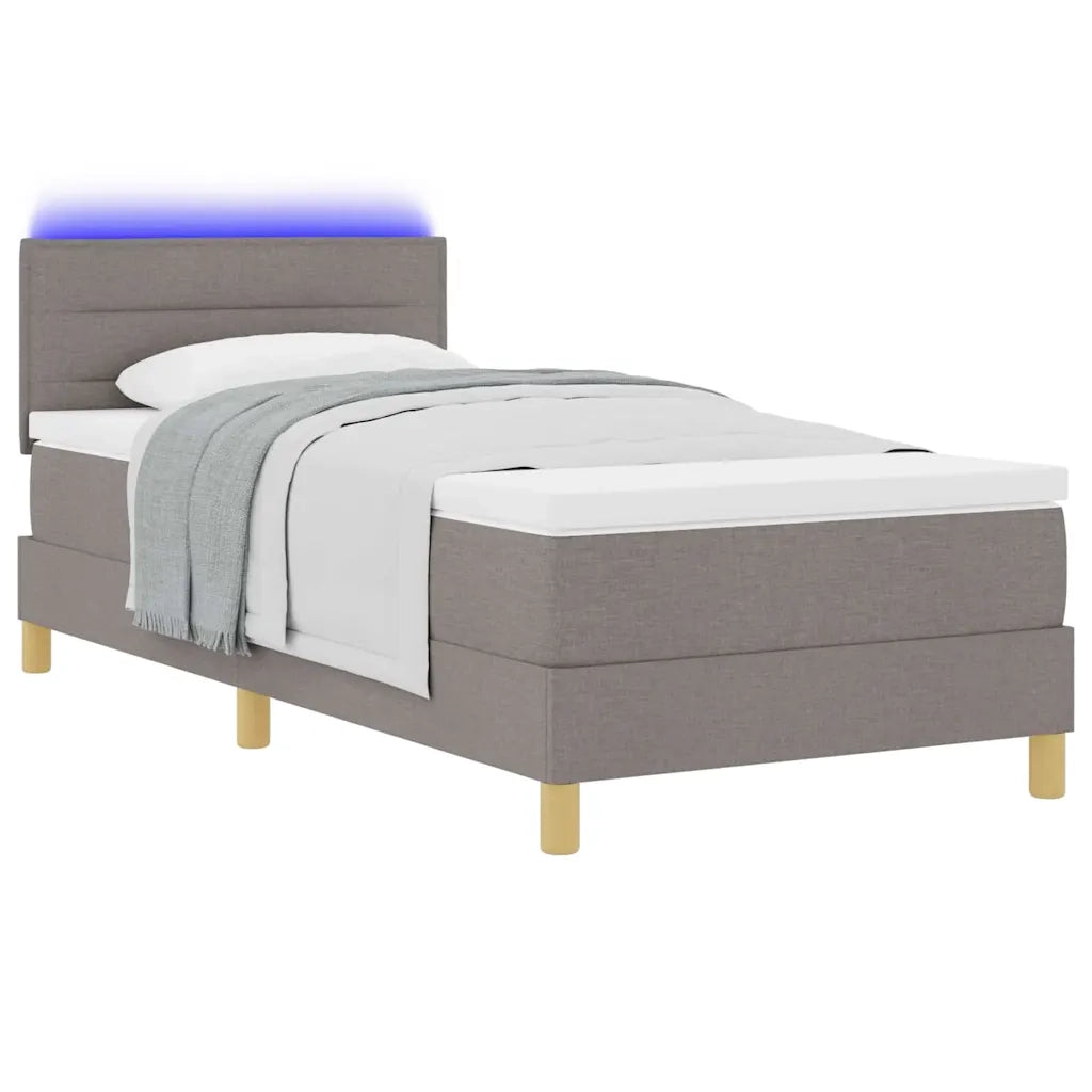 Letto a Sorgente LED con strisce LED Talpa 90 x 190 cm Tessuto 3342328