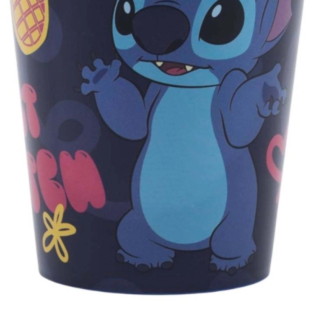 Bicchiere 260 ml per Bambini Leggero con Decorazione Stitch Blu Disney