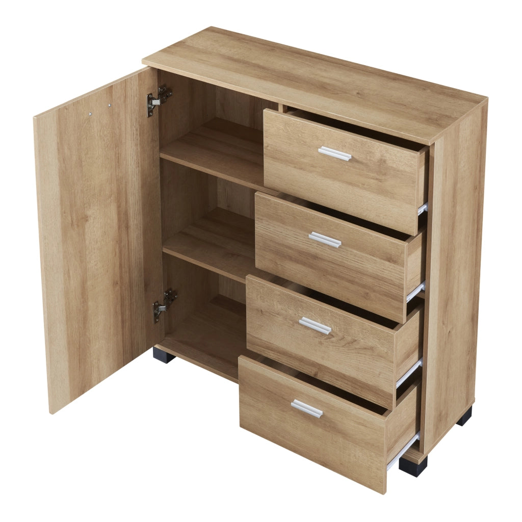 Comò Döbritz Multiuso - Effetto Rovere [en.casa]