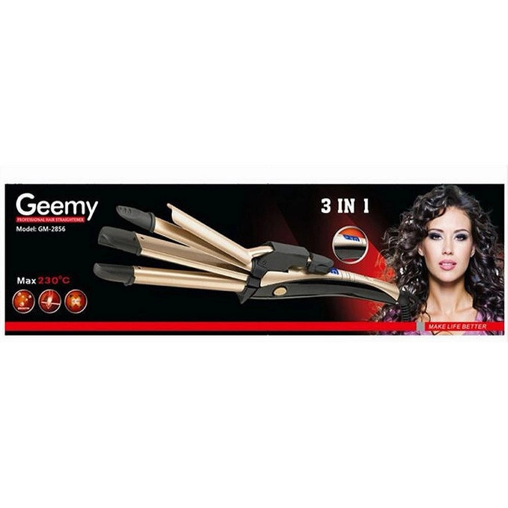 Trade Shop - Piastra Ferro Arricciacapelli Professionale 3in1 Per Capelli Lisci Mossi Gm-2856 -