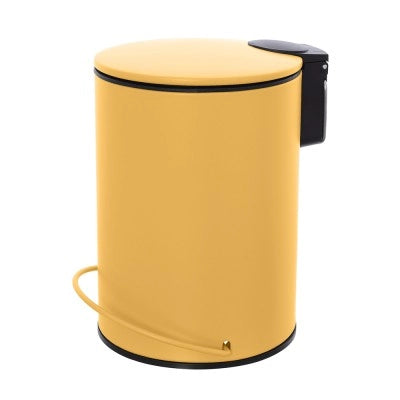 Pattumiera in acciaio 3 litri giallo soft-close con secchio estraibile Spring