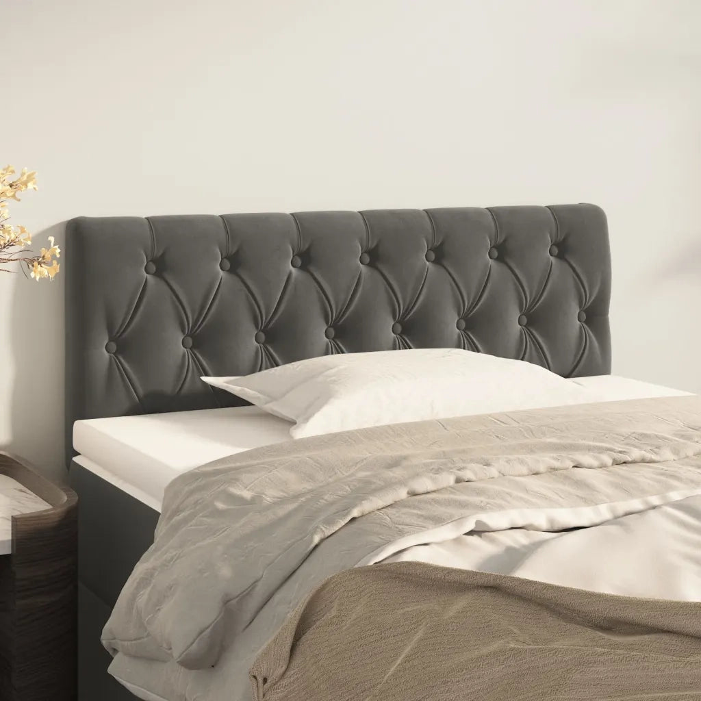 Testiera | Testata Grigio Scuro 100x7x78/88 cm in Velluto