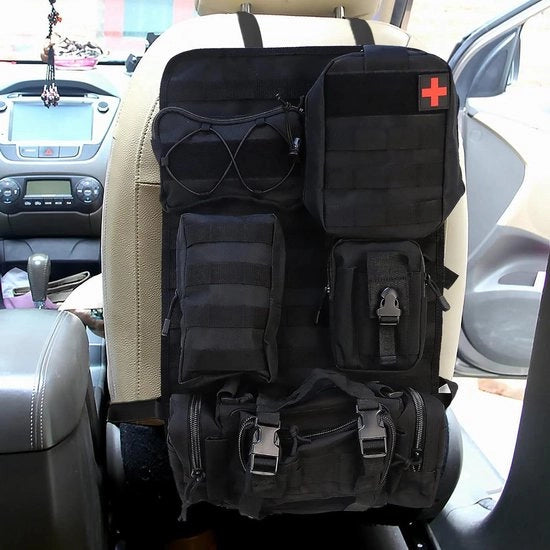 Organizzatore di accessori per sedile posteriore con 5 tasche rimovibili per la maggior parte delle vetture