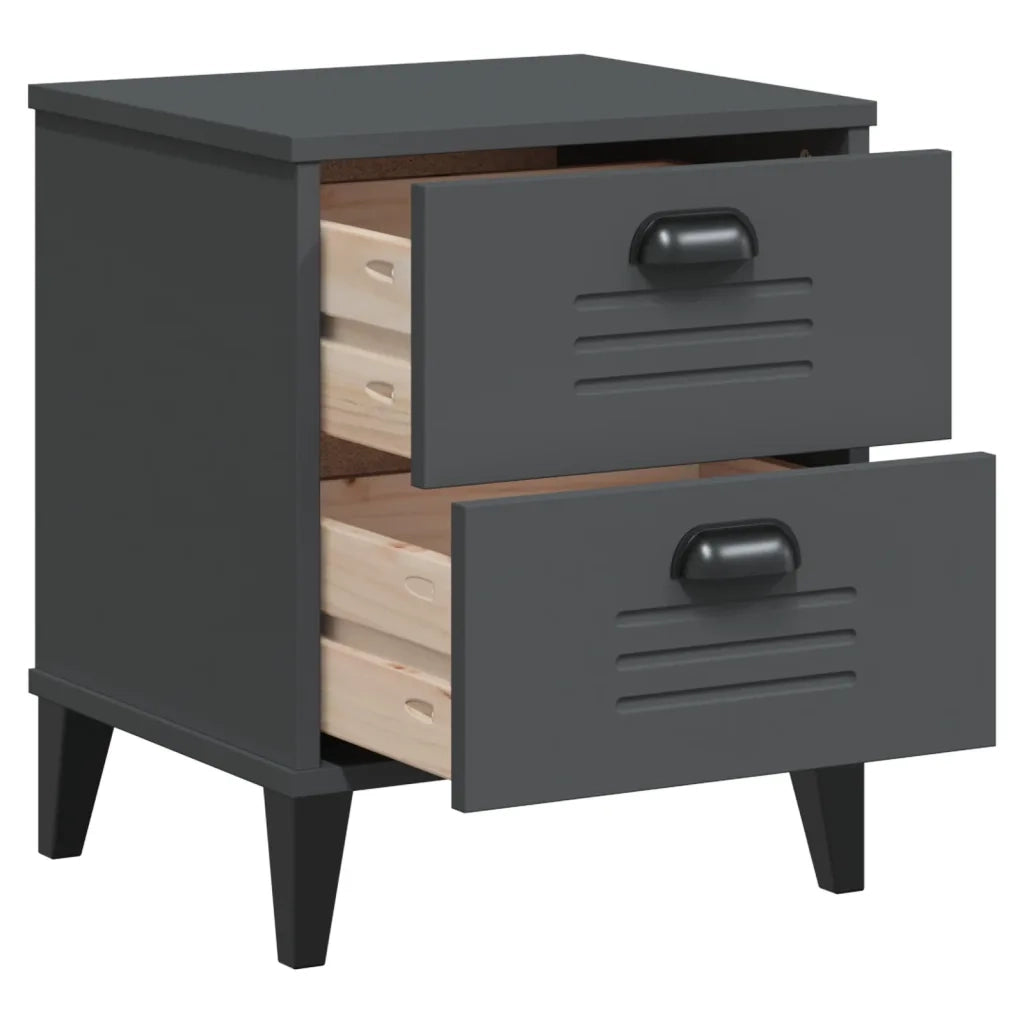 Comodino VIKEN Antracite in Legno Multistrato 374910