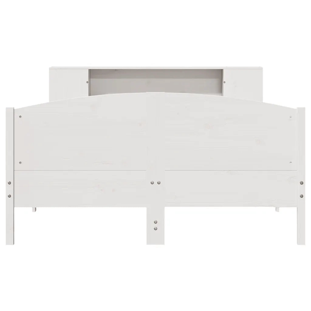 Letto Libreria senza Materasso Bianco 160x200 cm Legno di Pino