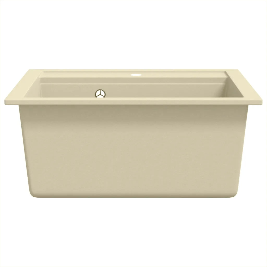 Lavello da Cucina in Granito Vasca Singola Beige CFW8349295