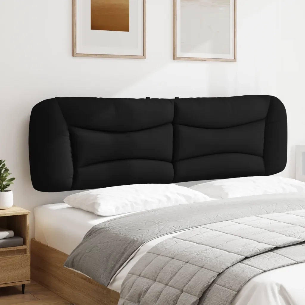 Cuscino Testiera Hvar Nero 180 cm in Tessuto 374602