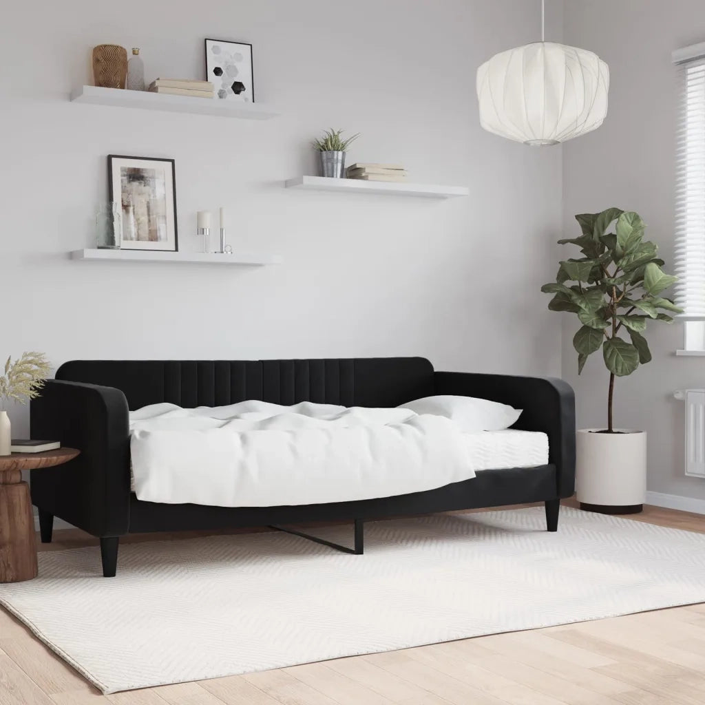 Divano Letto con Materasso Nero 90x190 cm in Vellutocod mxl 126685