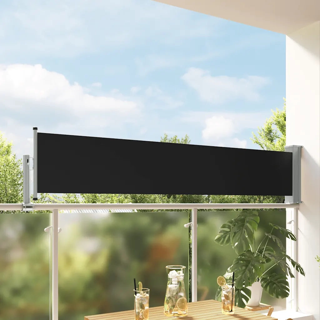 Tenda Laterale Retrattile per Patio 60x300 cm Nero cod mxl 6255