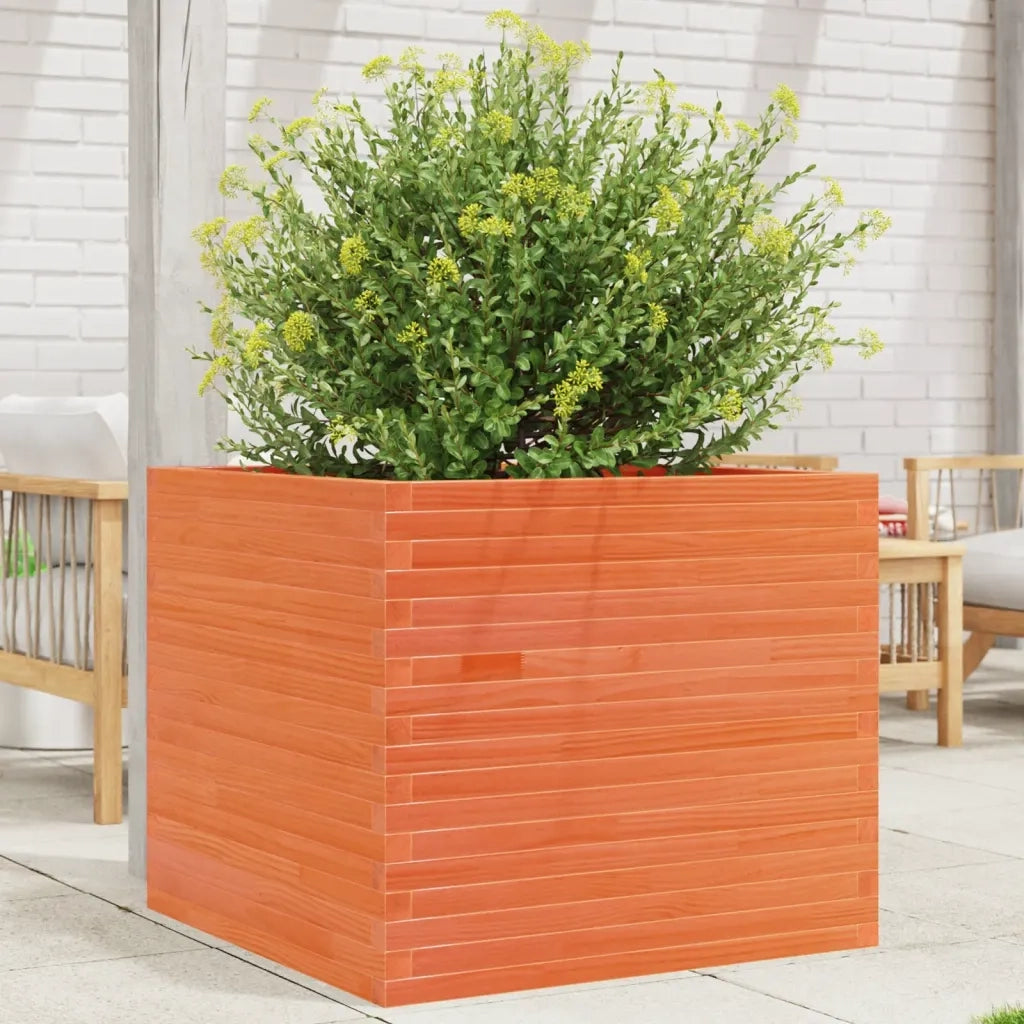 Fioriera Giardino Marrone Cera 80x80x68,5cm Legno Massello Pino 3282481