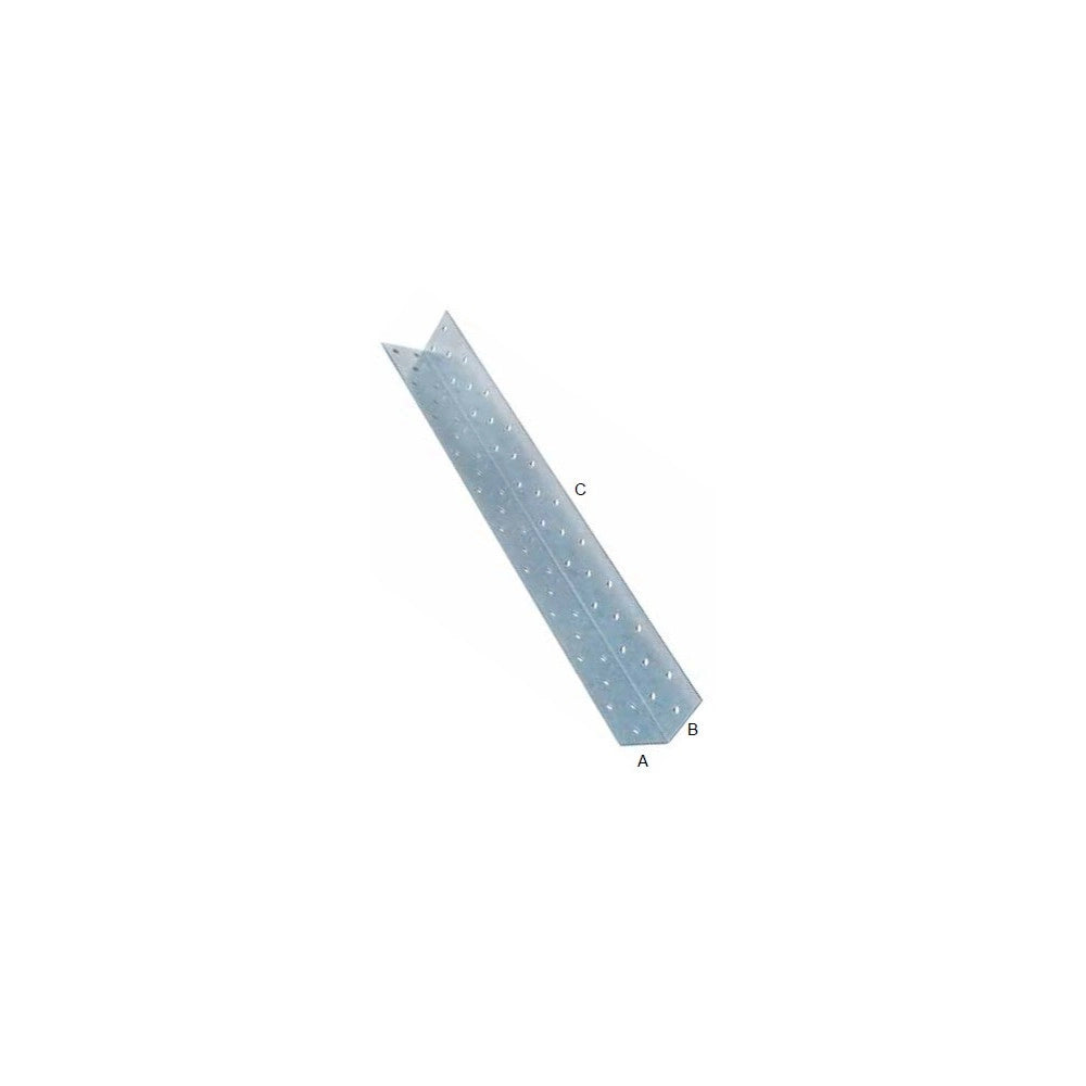 Piastra ad angolo 40x40x200mm in acciaio zincato