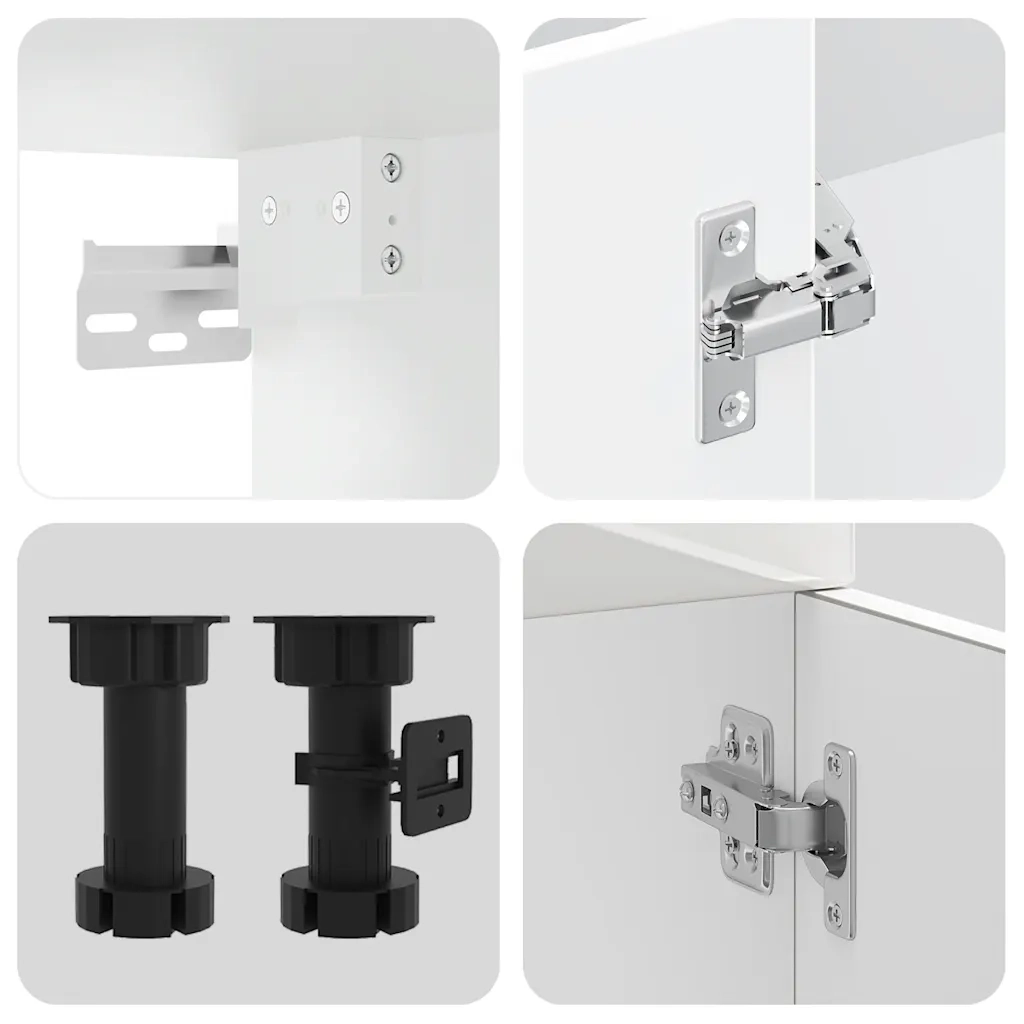 Set Mobili da Cucina 11 pz Porto Bianchi Lucido in Truciolato