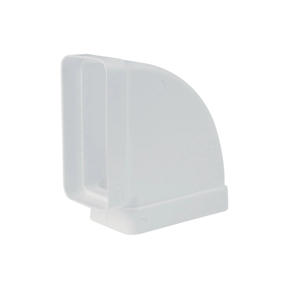 Gomito 90 gradi rettangolare orizzontale 55x100 mm bianco per cappe