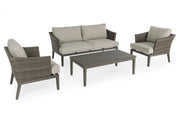 Set da Giardino Salotto Esterno Divano Tavolino Sedie Cuscini Coconut Bizzotto