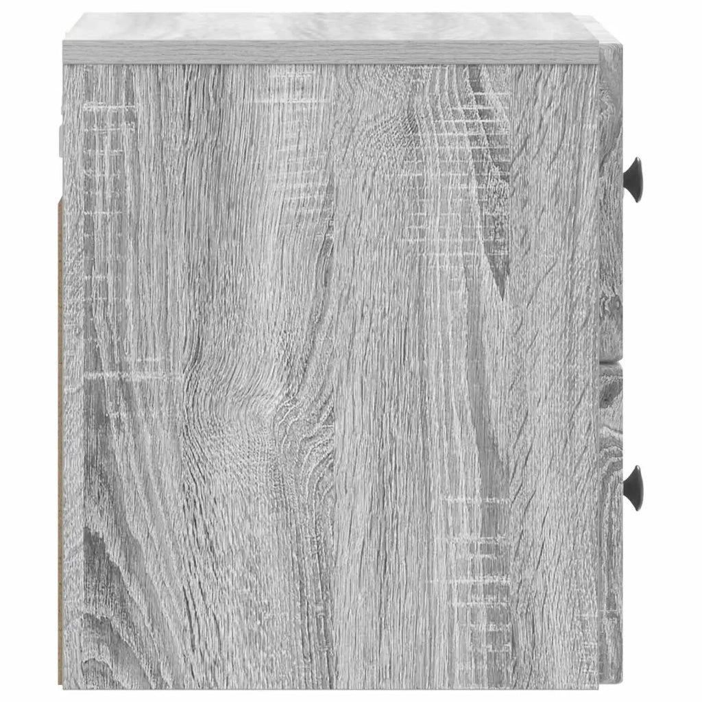 Mobiletto da notte a muro 2 pcs Grigio Sonoma 33 x 34,5 x 40 cm 897968