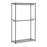 Appendiabiti con 2 aste 120 x 45 x 199,5 cm 200 kg metallo nero 14_0000314