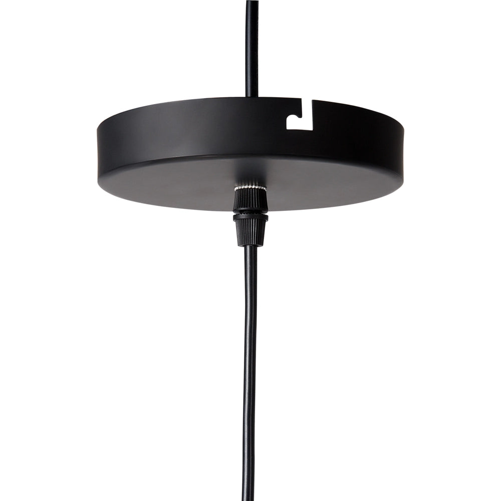 Lampadario Lampada a Sospensione Nera con Paralume Conico in Alluminio dorato e Legno Chiaro Design Industriale