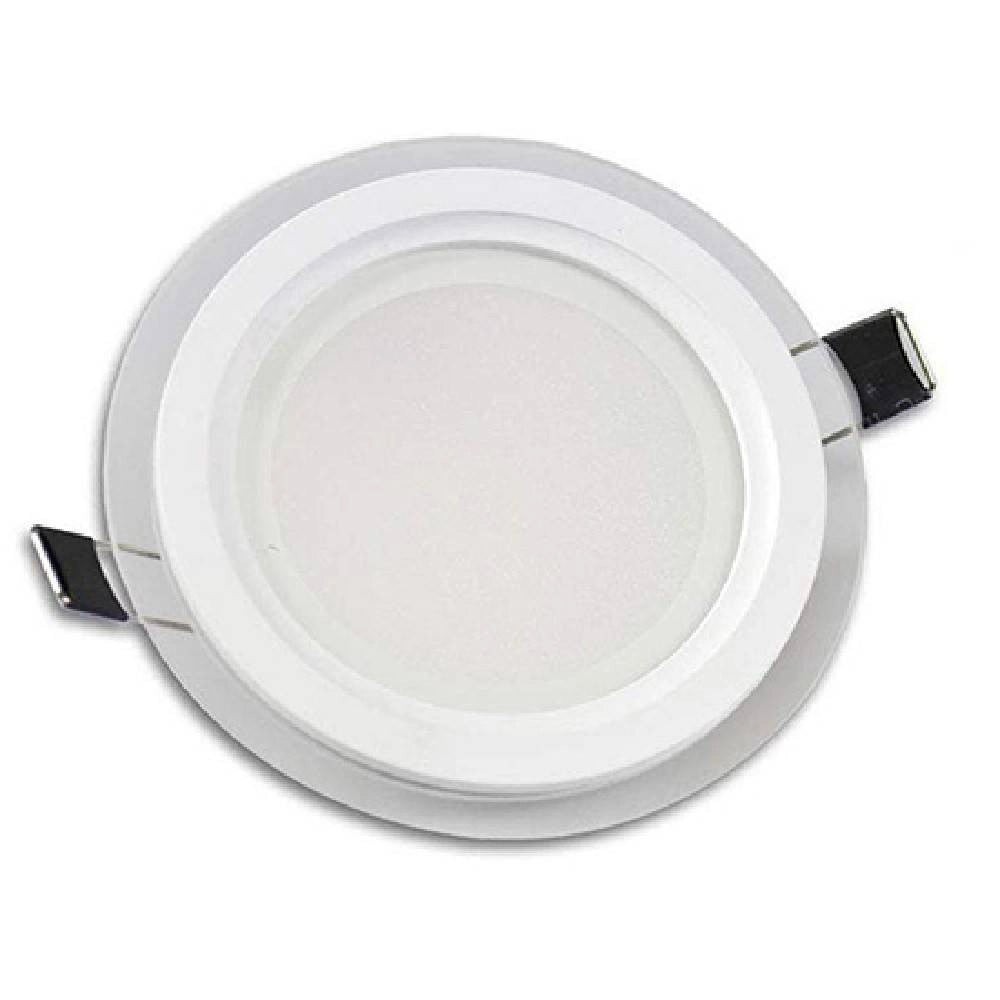 Trade Shop - Pannello Led Slim Incasso Bordo Vetro Tondo 12 W Luce 6500k 3000k 4000k P-125et -