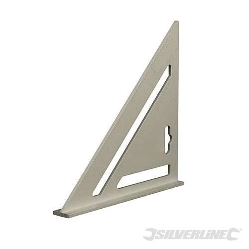 Squadra resistente per carpentiere in alluminio misure 185 x 182 x 260 mm silverline