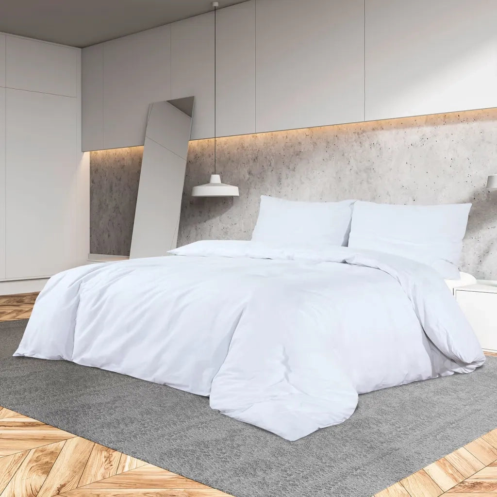 Set Copripiumino Bianco 220x240 cm in Cotone CFW6830731