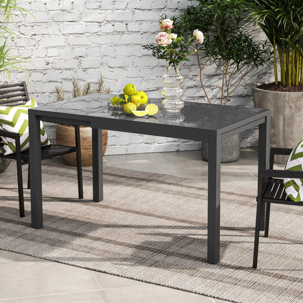 Tavolo da pranzo esterno allungabile rettangolare ¨C zephmum ¨C 85-125 cm per 4-6 persone