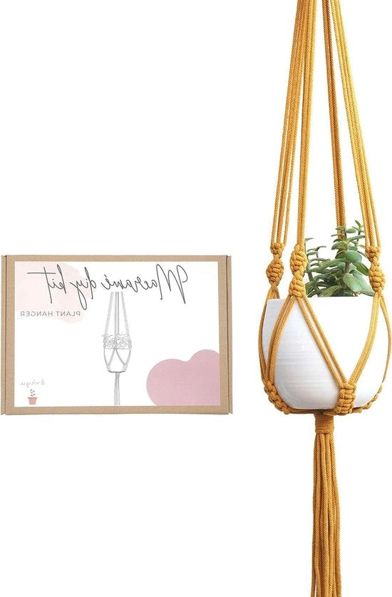 Kit di macramè per iniziare - hanger per piante a mano - realizzato in Francia