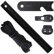 Kit di accensione del fuoco con scheggiatore multifunzionale - Acciaio del fuoco - Corda in nylon 1,45 metri - Set all-terrain - Manufatto artigianale - Adatto per camping/survival - Kit di accensione del fuoco