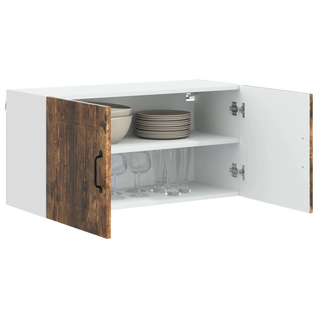 Armadietto a muro LUCCA Rovere Fumo 80 x 31 x 40 cm