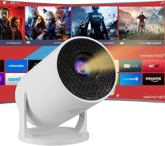 Proiettore portatile per proiezioni all'aperto con supporto 4K 1080P e connessione Bluetooth