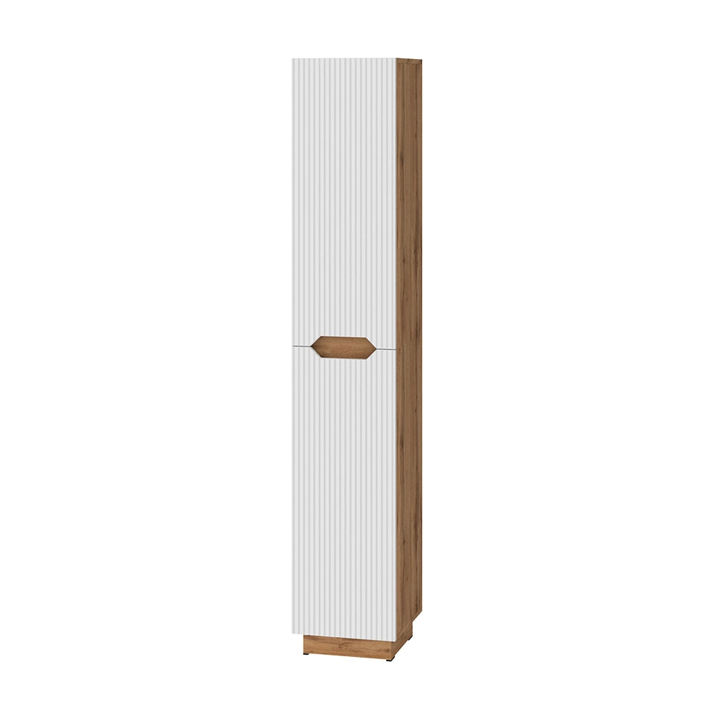 Vicco Armadio per il bagno Rovere/bianco a strisce 33 x 186 cm con 2 porte