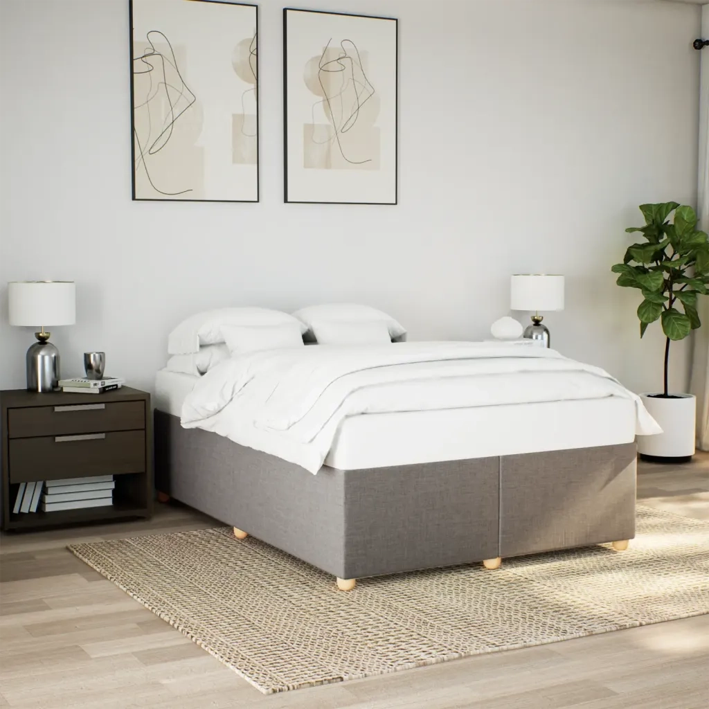 Giroletto senza Materasso-Struttura Letto Tortora 140x200 cm in Tessuto 980734