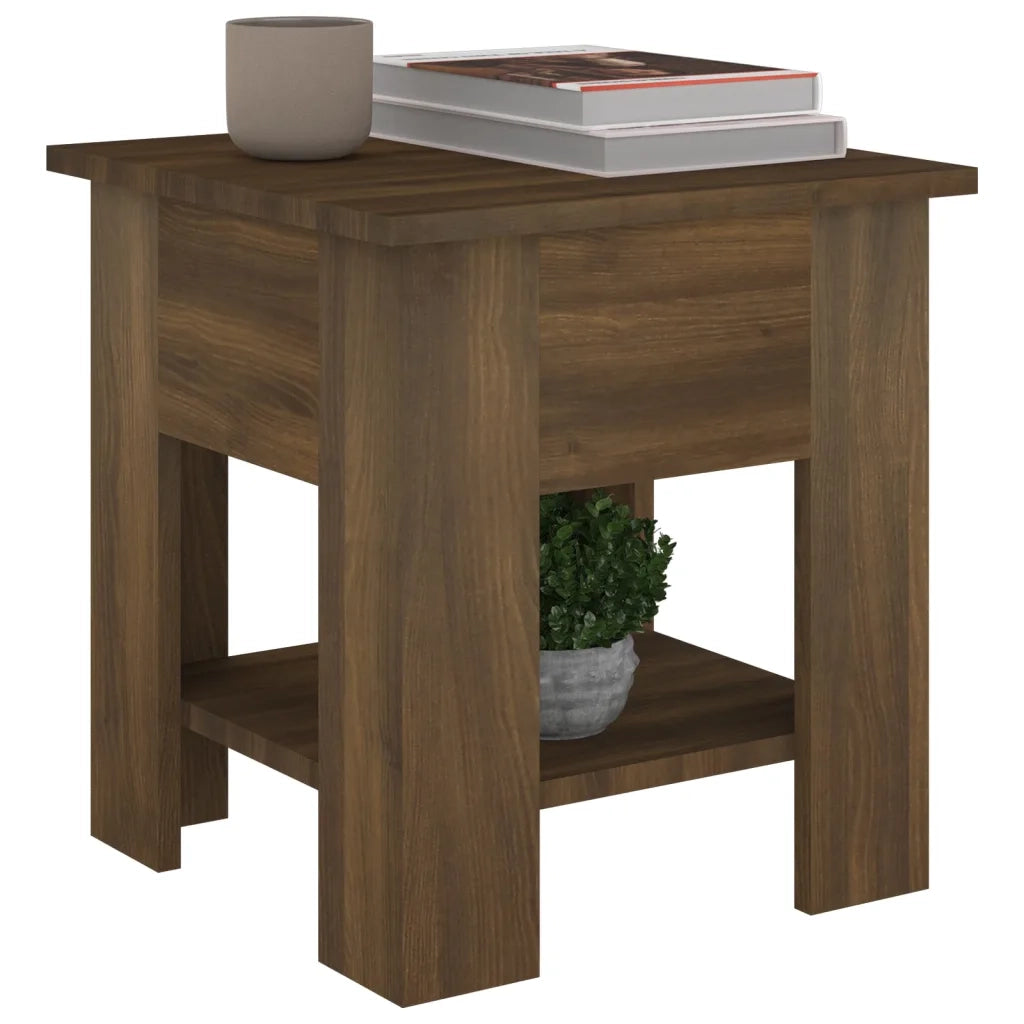 Tavolino da Salotto Marrone Rovere 40x40x42cm Legno Multistrato 813082