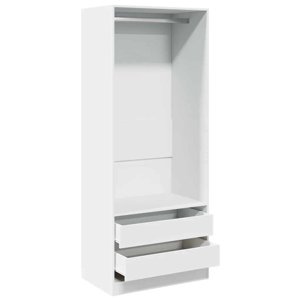 vidaXL Armadio Bianco 80x50x200 cm in Legno Multistrato