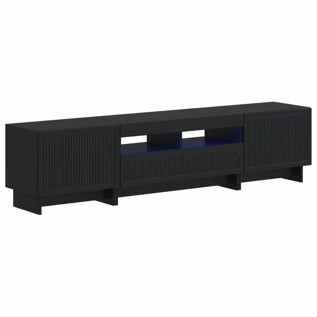 Mobile TV LED a 5 pezzi Nero Legno ingegnerizzato 3416415